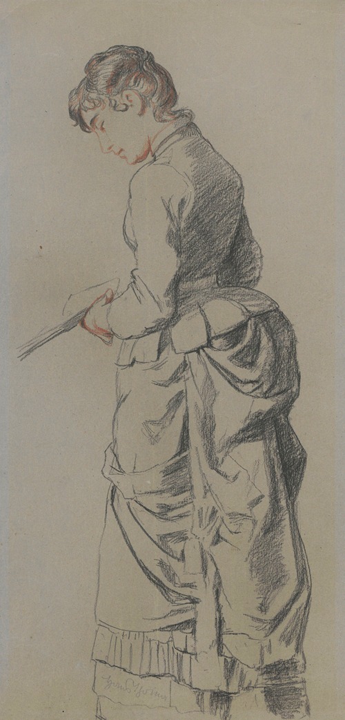 Study of a young woman reading a book