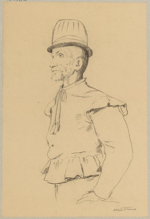 Study of an old man in historic dress