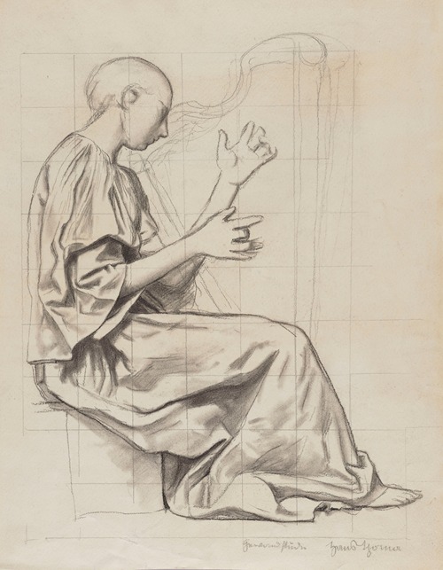 Woman Playing the Harp