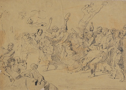 Young Twardowski goes to Hell for his father’s cirograph, illustration to Józef Ignacy Kraszewski’s novel “Master Twardowski” (chapter IV)