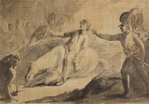 Kościuszko wounded in the Battle of Maciejowice