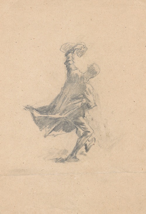Dancing Cossack, study of a figure for the painting “The Lisowczycy camp”