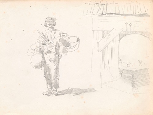 Mountaineer – seller of wooden products, wooden gate