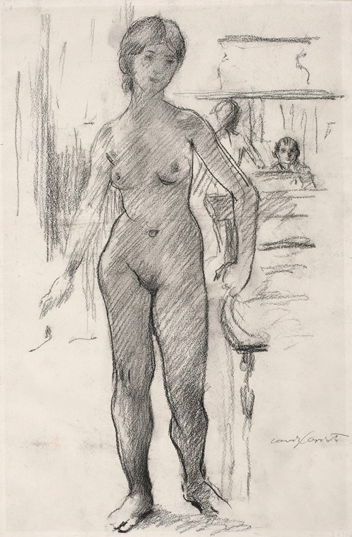 Self-portrait with a model