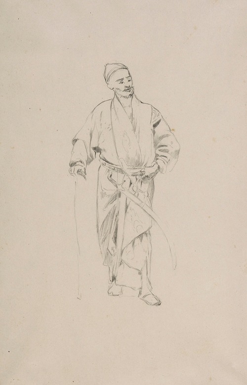 Tamerlane – study of a figure for the painting ‘Sultan Bayezid taken into captivity by Tamerlane’