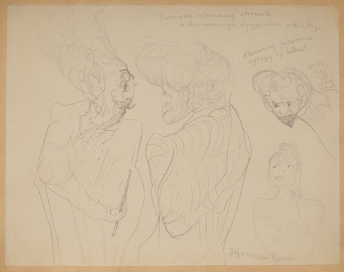 Unknown elderly woman talking to the demonic conductor of an orchestra