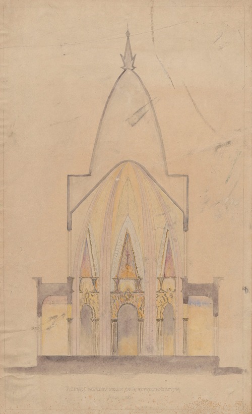 Design of a Polish pavilion at the International Exhibition in Paris