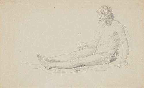 Figure of Sitting Man, Sketch for the Painting Titled Casimir the Great and the Jews