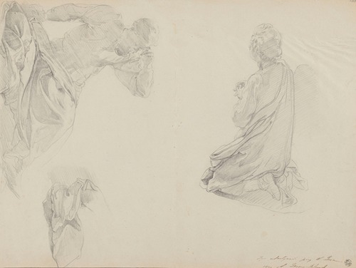 Studies of a Male Figure and Fragment of a Drape, Sketch for the Painting ‘The Princess’s Dowry’