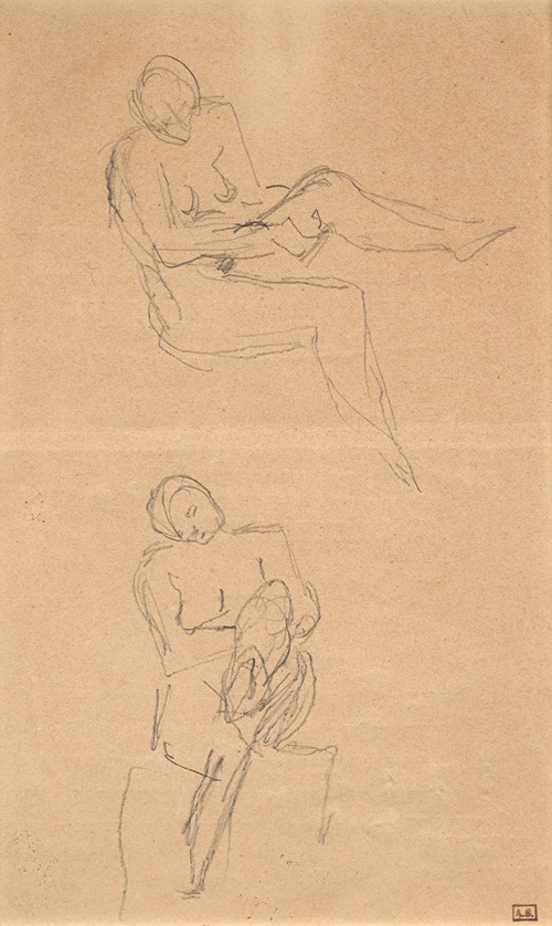 Deux études de nus féminins