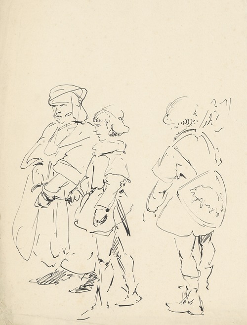 Drie processie figuren