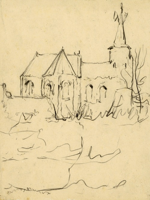 Sint-Salavatorkerk in Hakendover schets