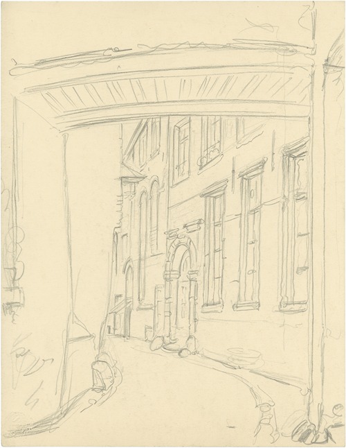 Straat met huizenzicht
