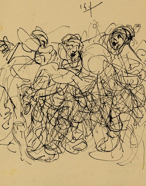 Voorstudie drie figuren