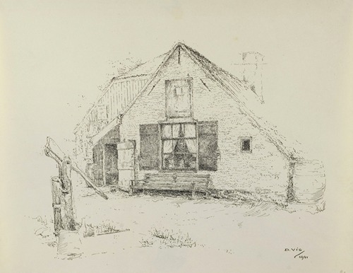 Bergen; Nachtegalenlaantje, atelier en woning kunstenaar