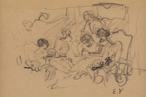 Personnages autour d’une table