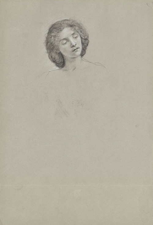 Study of a girl’s head for ‘Helena and Hermia’