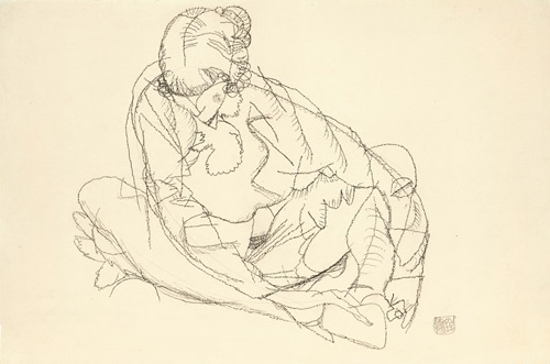 Sitzende mit gesenktem Kopf (Seated woman with bent head)