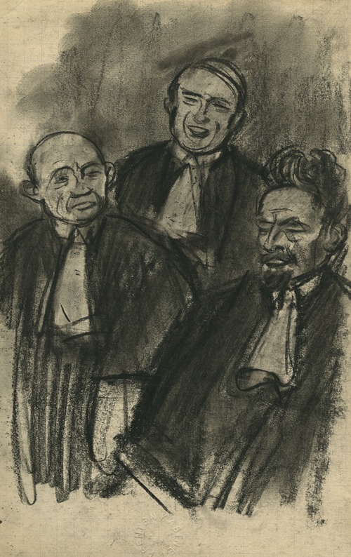 3 mannen in toga.