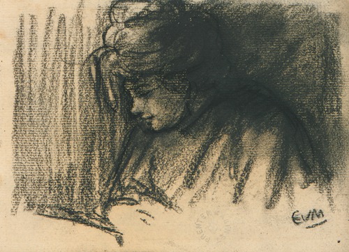 Portret van Augustine Pautre in zijaanzicht