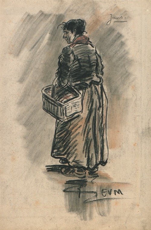Vrouw met boodschappenmand ‘Jans’
