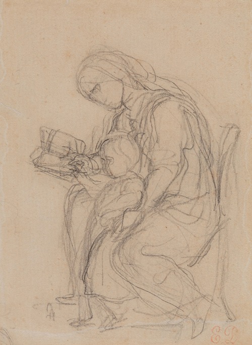 Mother and child reading (The Education of the Virgin)