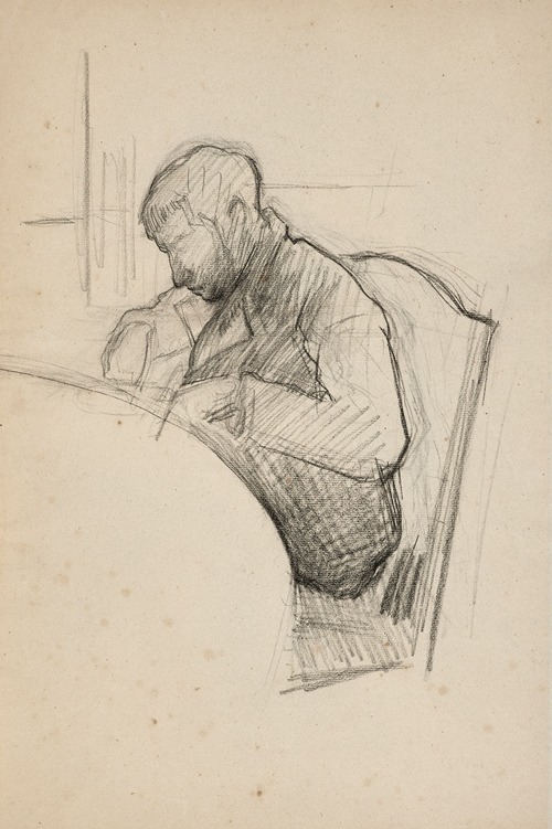 René Caillebotte à table, étude pour Le Déjeuner