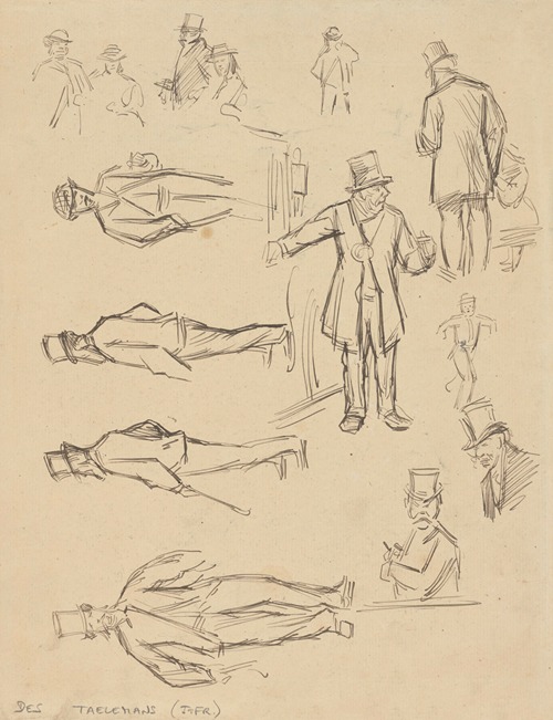 Etudes de personnages masculins.