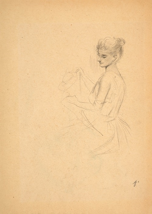 Study of a woman in profile