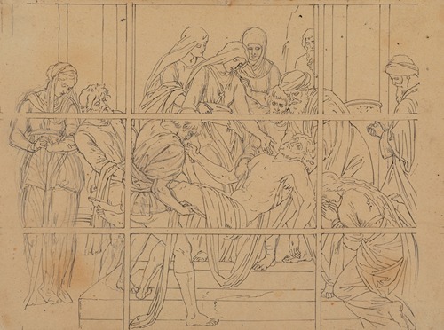 The Entombment of Christ (Study for a stained glass window)