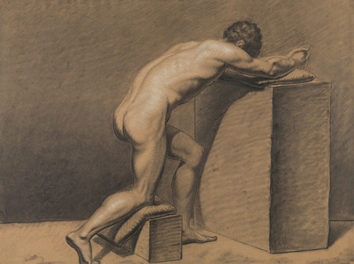 Kneeling male nude