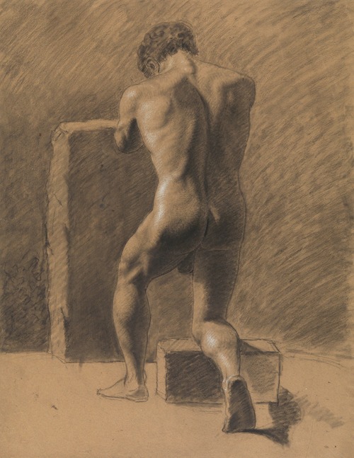 Kneeling male nude