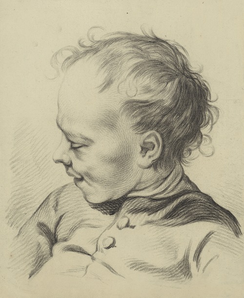 Boy with eyes shut