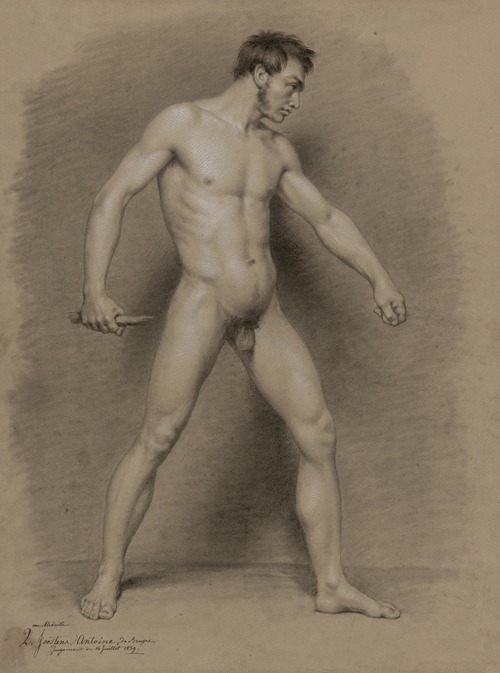 Standing male nude