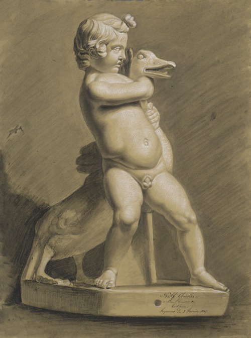 Child with a goose