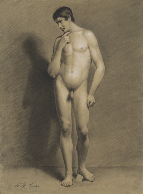 Standing male nude