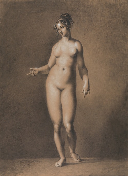 Standing female nude