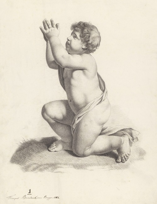 Kneeling, pleading boy