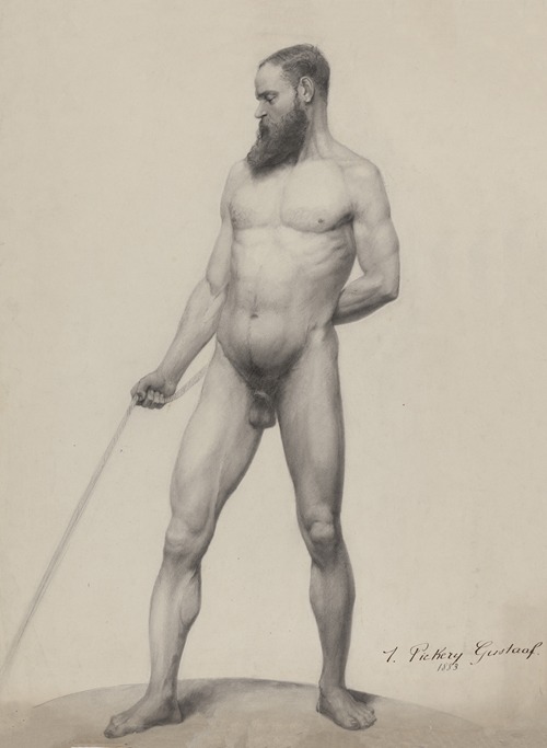 Standing male nude