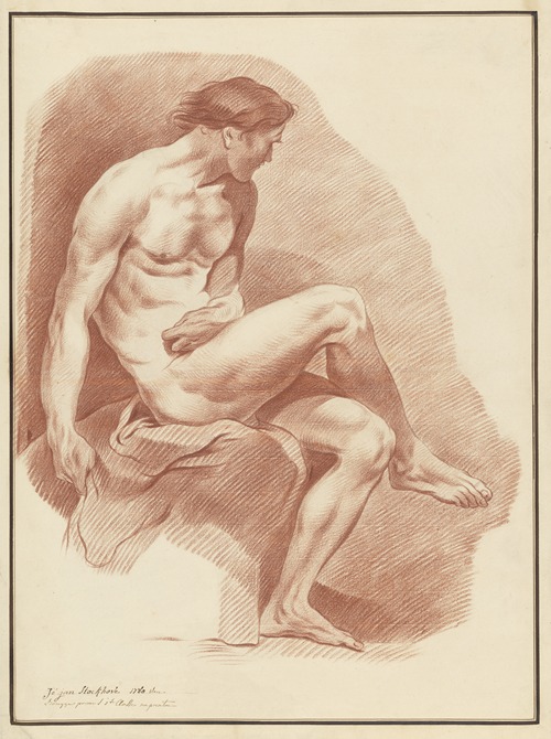 Seated male nude