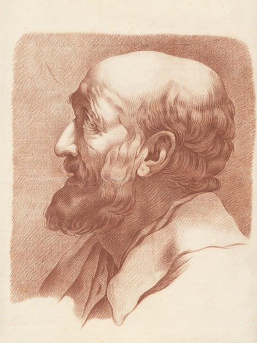 Bust of a bearded man