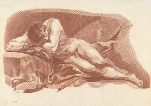 Male nude lying down