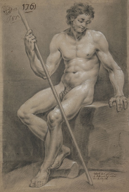 Seated male nude