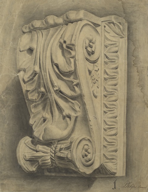 Academic ornament study: console
