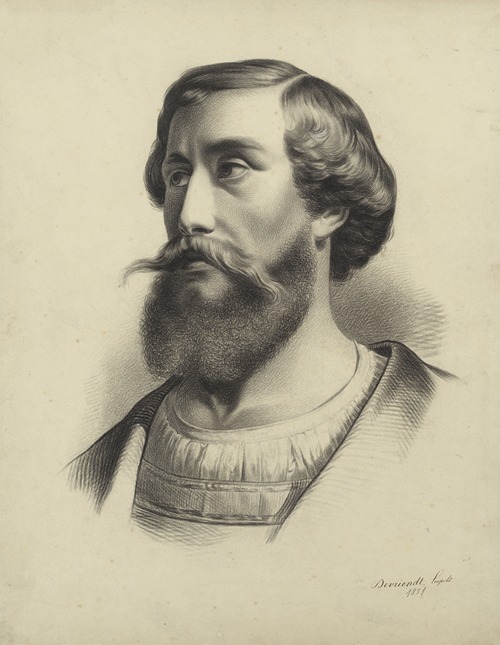 Bust of a bearded man