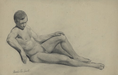 Academic nude of a reclining man