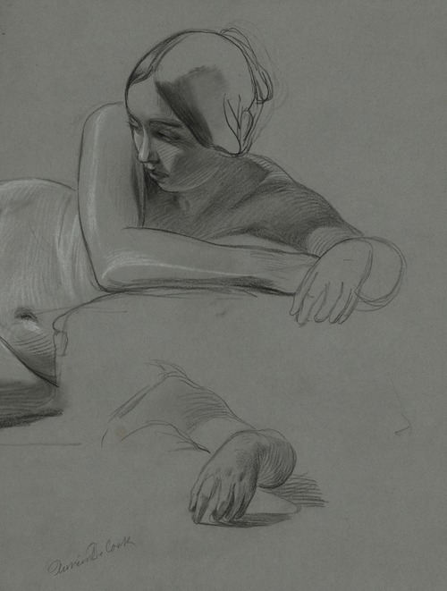 Academic nude of a reclining woman