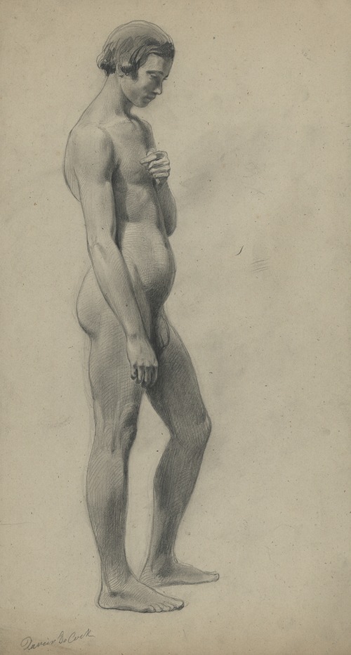 Academic nude of a standing man