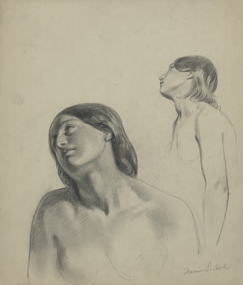 Academic nude of a woman with her head tilted