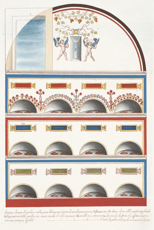 Facciata dentro il sepolcro nella porte del’ingresso. (1783)